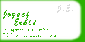 jozsef erkli business card